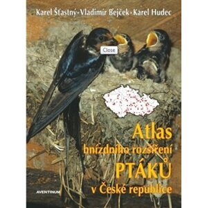 Atlas hnízdního rozšíření ptáků v ČR 2001-2003 + Ptačí oblasti ČR - Vladimír Bejček, Karel Šťastný, Karel Hudec