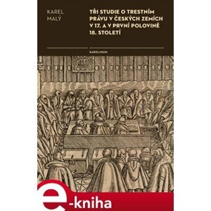 Tři studie o trestním právu v českých zemích v 17. a v první polovině 18. století - Karel Malý e-kniha