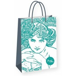 Dárková taška Alfons Mucha – Emerald, Fresh Colletion, střední