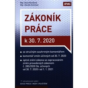 Zákoník práce k 30. 7. 2020 - Dana Roučková, Zdeněk Schmied