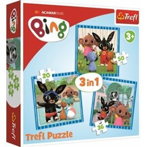 Puzzle Bing Zábava s přáteli 3v1. 20,36,50 dílků