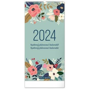 Nástěnný plánovací kalendář Květy 2024