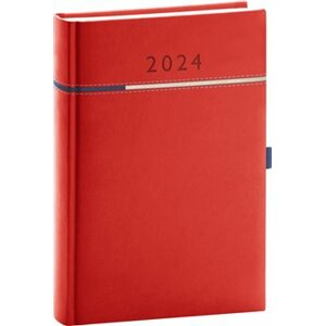 Denní diář Tomy 2024, červeno-modrý