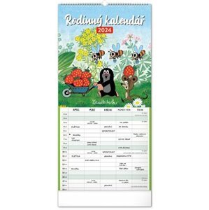 Nástěnný rodinný plánovací kalendář Krteček 2024
