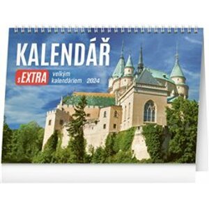 Stolní kalendář s extra velkým kalendáriem 2024