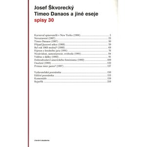 Timeo Danaos a jiné eseje (spisy - svazek 30) -  Josef Škvorecký