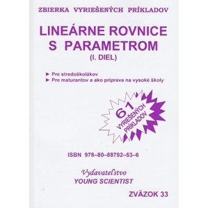 Lineárne rovnice s parametrom I.diel -  RNDr. Marián Olejár