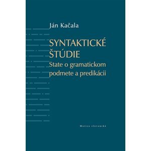 Syntaktické štúdie -  Ján Kačala