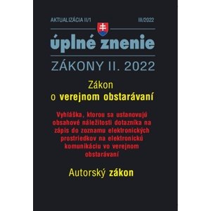Aktualizácia II/1 2022 Verejné obstarávanie -  Autor Neuveden