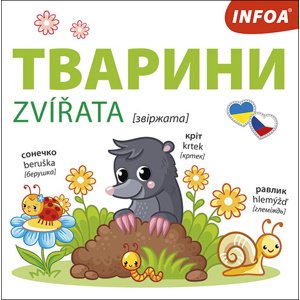 Ukrajinsko-české leporelo Zvířata -  Autor Neuveden