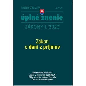 Aktualizácia I/3 2022 – daňové a účtovné zákony -  Autor Neuveden
