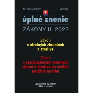 Aktualizácia II/7 2022 – Strelné zbrane a strelivo -  Autor Neuveden