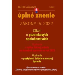 Aktualizácia IV/3 2022 – bývanie, stavebný zákon -  Autor Neuveden